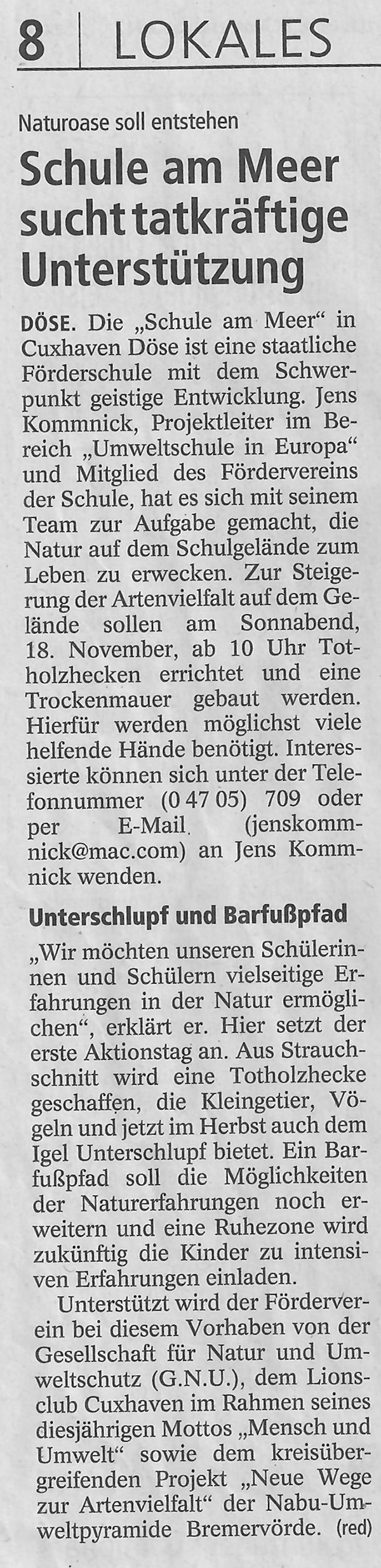 Pressemeldung zum Aktionstag am 18.11.2017